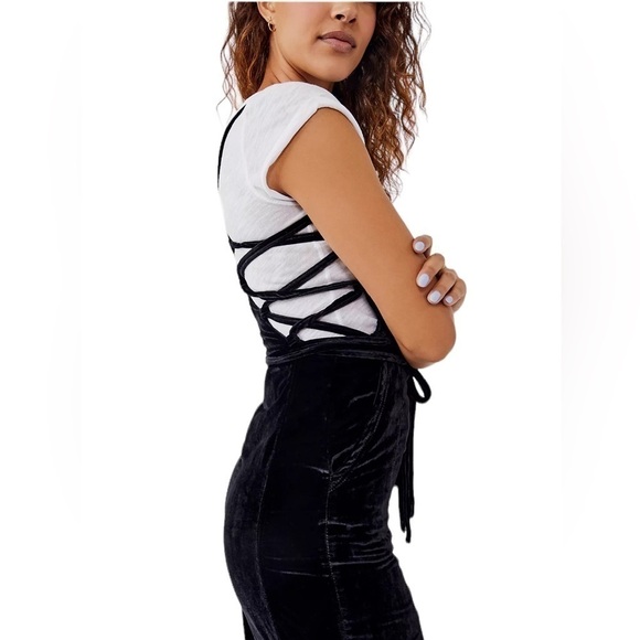 NWT FREE PEOPLE 90’s FOREVER OVERALLS BLACK - Picture 5 of 14